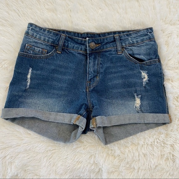 Bdg mid-rise cuffed alexa denim jean shorts size 28 - Picture 2 of 5